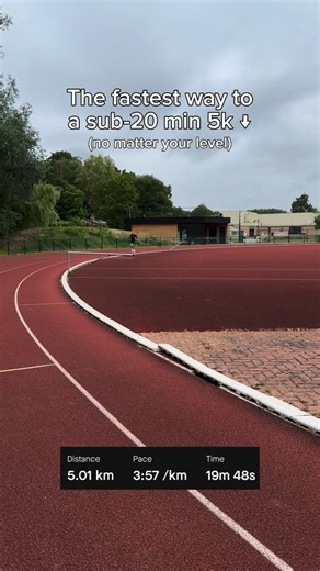 Jules Syb | Physical Therapist | Hybrid Athlete on Instagram: "DO THIS ↓ Want to get a sub 20min 5k asap? Here’s exactly what you need: The training: - Run 3-4 times per week at different intensities. You need both speed work (tempo/intervals) and endurance work (easy/long runs). - Do 1 speed run (alternating tempo/interval runs weekly), 1 long run, and 1-2 easy runs per week. If you’re experienced (>6 months of >20k per week), you can do 2 speed sessions. - Intervals: 4-6x 600m at a pace 10-15s