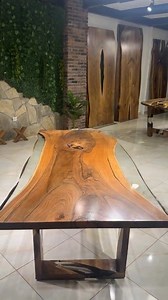 155K views · 2.4K reactions | Natural Wood Dining Table with Clear...