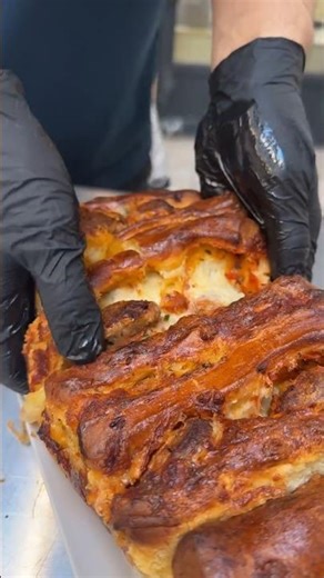 Garlic & Meatball Loaf! This loaf means business 🧄🍖