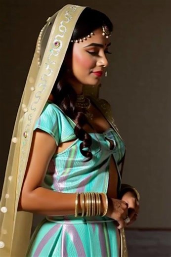 Aaj Meri Shaadi Hai 💙Maine Sky Blue Sadi Pahanli 💍👰 Beautiful South Asian Bride