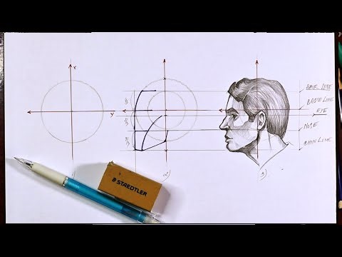 How to Draw the Side View Head Using the Loomis Me #LoomisMethod #HowToDraw