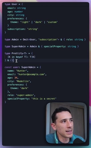 Prettify - Custom Utility Type in TypeScript #typescript #javascript #coding #programming