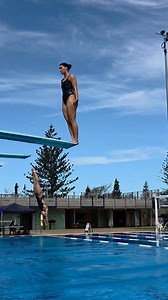 Attempting a back 1.5 straight...not allowed to get into my regular tuck or pike position which is how I control the comeout haha, fun challenge 🤌🏼 | Brittany O’Brien