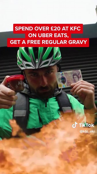 Only 3 more days to get a FREE regular gravy when you spend more than £20 at KFC on UberEats 🤫 Offer ends April 6th 👀 T&Cs in bio.