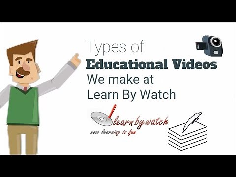 Types of Educational Videos Learn By Watch make