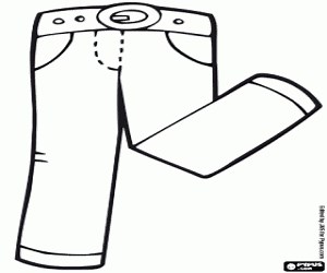A pair of jeans coloring page printable game