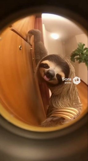 Sloth Door Knock Speedrun 🦥💨 Too Slow, Too Funny#shorts #animals #funny