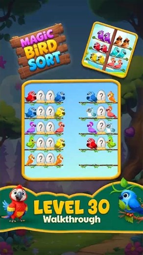 Magic Bird Sort | Level 30