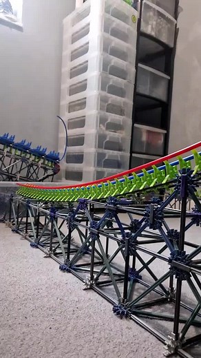 Intricate Roller Coaster Model in Colorful Plastic