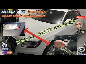 How to repair your Audi Q5 2.0T: HID D3S Low High Beam headlight bulb replacement