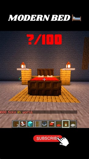 MODERN BED #minecraft #minecraftshorts #shortsfeed #modernbed #bed #shorts #explore #viralshort #fyp