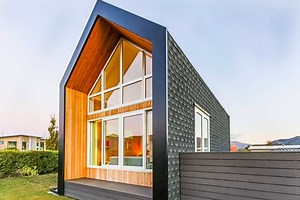 This stunning small home has been constructed using tiny house design principles as part of a new suburban subdivision in Wanaka New Zealand. At 33 square meters (355 square feet) it's a very compact home and is filled with super clever tiny house and small space design ideas. | Living Big In A Tiny House