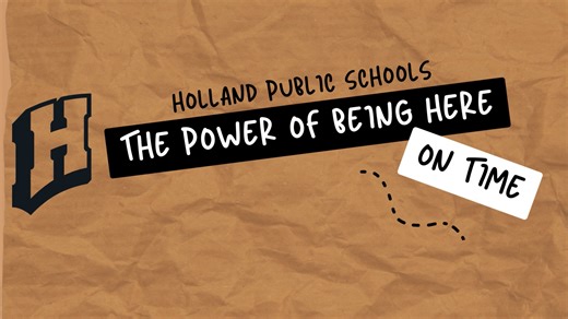 Being at school - and being on time - is a great way to help students #thrive in 2026! | Holland Public Schools