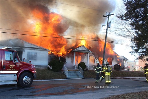 Funeral home destroyed after fire in Amelia County