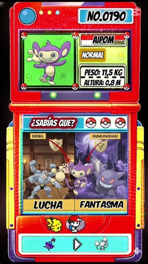 AIPOM: El Pokémon Mono MÁS TRAVIESO 🐒✨ | Datos y Curiosidades #pokemon #aipom #pokedex #pokemonjohto