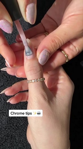 French Chrome Almond Nails: Manicure Inspiration