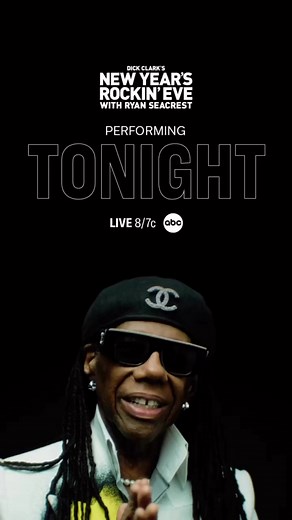 Here are your New Year’s Eve plans 🎉 Join the party at Dick Clark's New Year's Rockin' Eve TONIGHT at 8/7c on ABCNetwork! Let's kick off the New Year with good vibes and music 🎤 #RockinEve #GoodTimes!! | Nile Rodgers