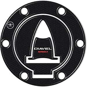 labelbike - 3D Sticker Motorcycle Fuel Tank Cap Protection and Decoration in Resin Compatible with Ducati DIAVEL 1260 Italy