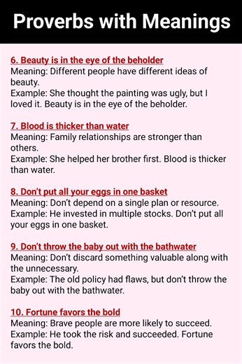 Most Useful English Proverbs and Their Meanings with Examples #fblifestyle #English #proverbs #learnenglish #dailyenglish | Daily English Dose