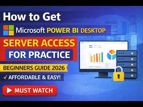 How to Get Microsoft Power BI Desktop Server Access for Practice|BeginnersGuide#server #powerbi #yt