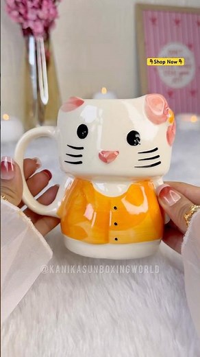 Kitten Ceramic Coffee Mug Set 🐱🥰