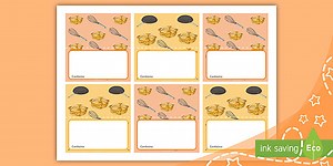 Pancake Party Food Labels