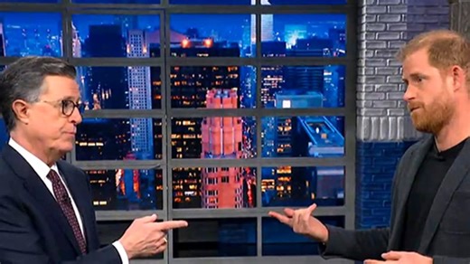 Harry re-enacts viral British Bake Off meme with Stephen Colbert