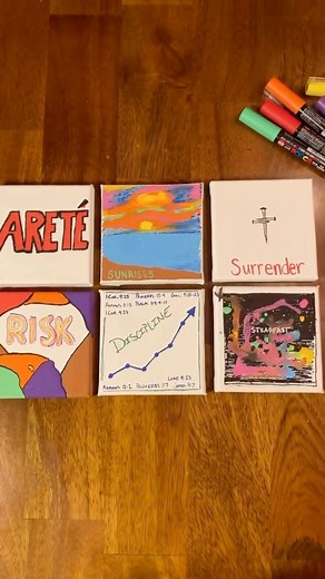 Every year my co-author of One Word that will change your life, Jimmy Page, and his family make paintings of their words and put them on their wall as a reminder to live their word. It’s a great idea and something you may decide to do with your family or team for New Years. These are the words for Jimmy’s family. Ivelisse - Sunrises, Jimmy - Areté, Jimmer - Steadfast, Jake - Risk, John - Discipline, and Grace - Surrender. We hope this inspires you to do something creative to focus on your One Wo