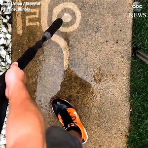 342K views · 1.1K reactions | Kody turned a chore into art, using his power washer to create an incredibly artistic design while washing the pavement around his house. https://abcn.ws/2L1hZlq | ABC News | Facebook