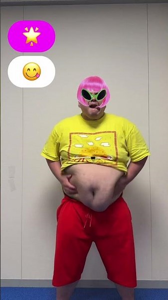 【TikTok100万再生】120Kgデブのワクワクするリアクション