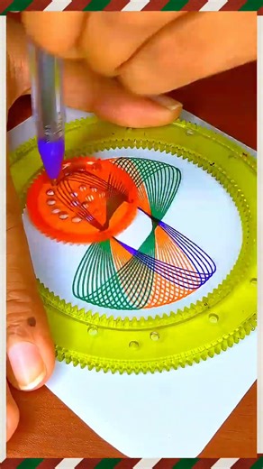 カラフルすぎるスピログラフ模様！🌈 Easy Spirograph Tutorial for Beginners! #shorts #relxing #art #spirograph