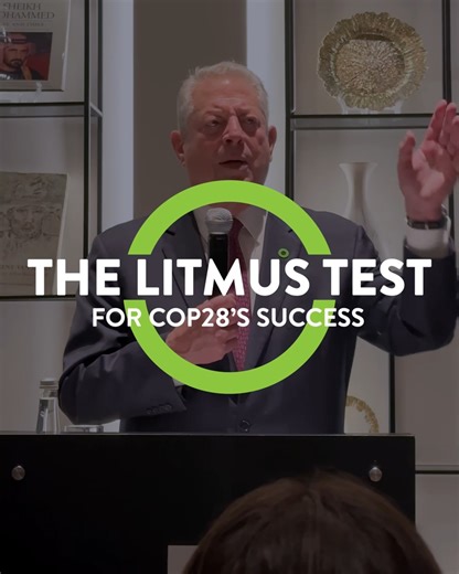 This climate crisis is a fossil fuel crisis. The success of #COP28 hinges on one crucial outcome: a global commitment to phasing out fossil fuels. No ifs, ands, or buts. In his remarks before Climate Reality Leaders at #COP28, Climate Reality founder and chairman Al Gore emphasized that phasing out fossil fuels isn't a suggestion, it's the only path forward. Join us in holding polluters accountable for their emissions around the world. Learn more about emissions in your community at www.climatet