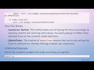 Navigating a QListWidget with Hidden Items in PyQt5