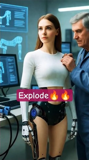 “She Just Activated… And Everything Exploded! 🤖🔥 Futuristic Robot Girl Scene” #shorts #ai #robot