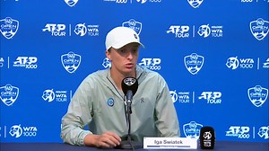 Swiatek's full statement to begin her Western & Southern Open press conference.