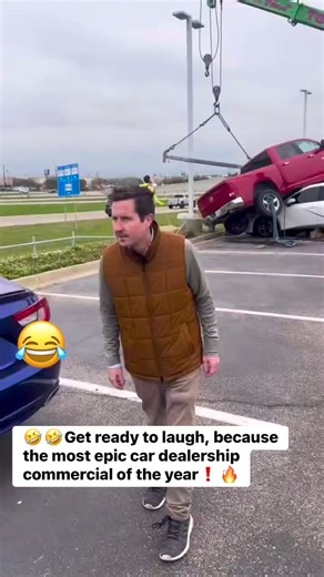 🤣Get ready to laugh, because the most epic car dealership commercial of the year was filmed after a crazy chain reaction crash on Highway 6 sent a Dodge pickup truck barreling into SUVs at a Waco dealership! No injuries occurred. #CarComedy #HilariousDealershipCommercial #wacotexas #Baylor #reelsvodeo | BaylorFans.com