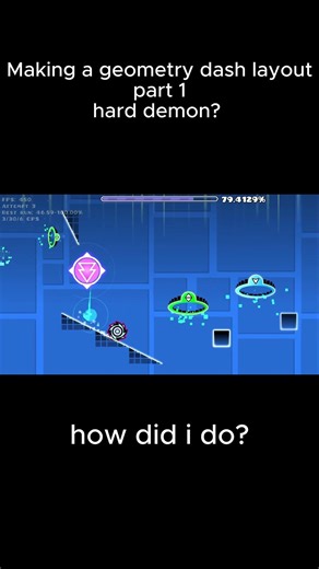 Building a Hard Demon layout #geometrydash #gd