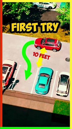 Front Parking Made Easy on First Try #carparking #drivingtips #shorts