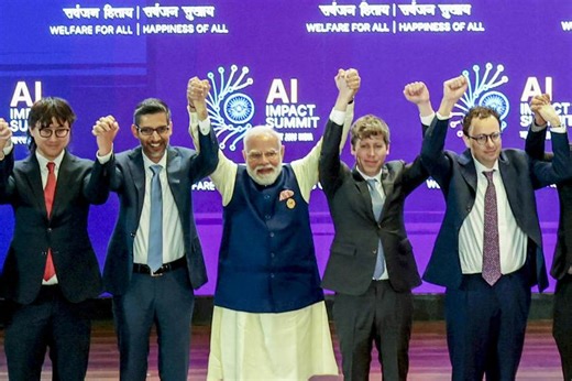 Robodogs, rival CEOs and shirtless protests: Fiascos that cast a shadow on AI summit