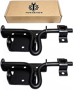 Sliding Bolt Door/Gate Latch,Extremely Thick Material,with Padlock Hole… (2 Pack)