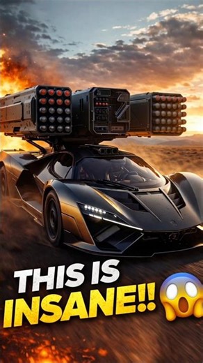 The most incredible car fusion that transforms a hypercar into a rolling war machine.😱#caredit#aiart