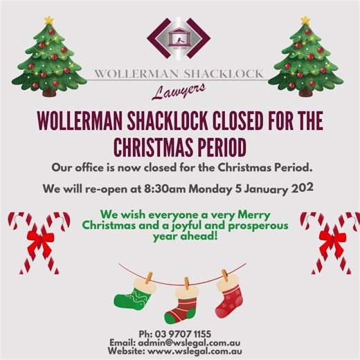 Wollerman Shacklock Lawyers closed now!
