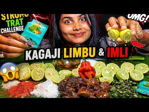 Kagaji Limbu & Imli Challenge 🥵💥 | Super Sour & Spicy Food Challenge OMG!