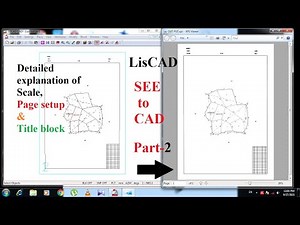 liscad SEE to CAD part-2 ( page setup, scale title block creation)