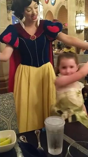 Meeting Snow White at Cinderella's Royal Table - Disney World June 2019