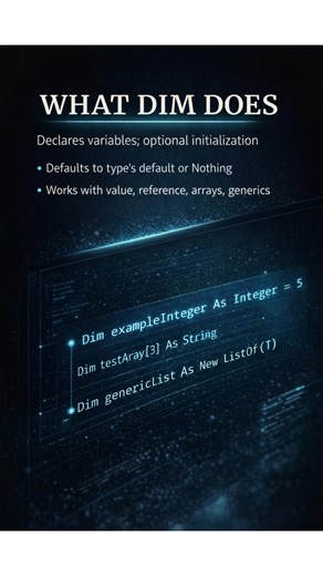 Dim statement in VB.Net (Visual Basic) | Basic Programming Tips