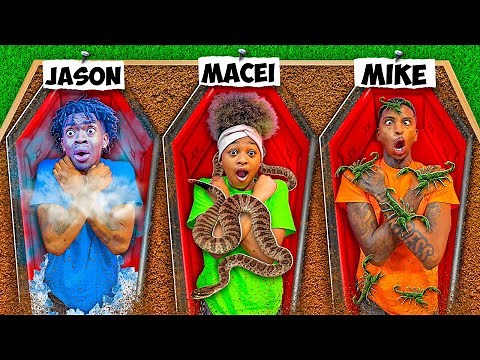 LAST PERSON TO LEAVE THE COFFIN WINS $10,000!