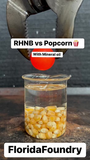 1.2M views · 8.9K reactions | RHNB vs Popcorn -in mineral oil, all other attempts have been done with cooking oil. #Satisfying #Experiment #Science #ASMR #Popcorn #Noises #RHNB | Florida Foundry | Facebook