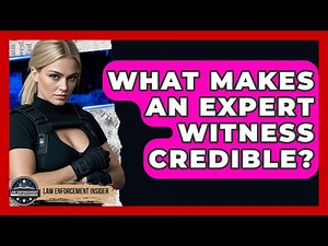 What Makes An Expert Witness Credible? - Law Enforcement Insider