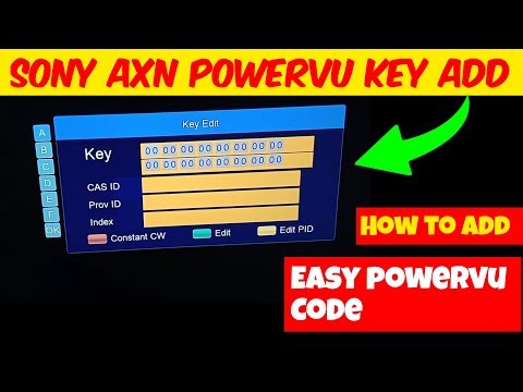 Axn sony latest powervu key | how to add powervu key easy method | Apstar 76e axn china powervu key